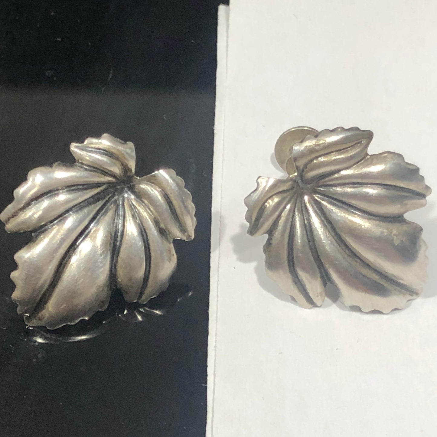 Vintage signed Jewel Art Sterling screw earrings