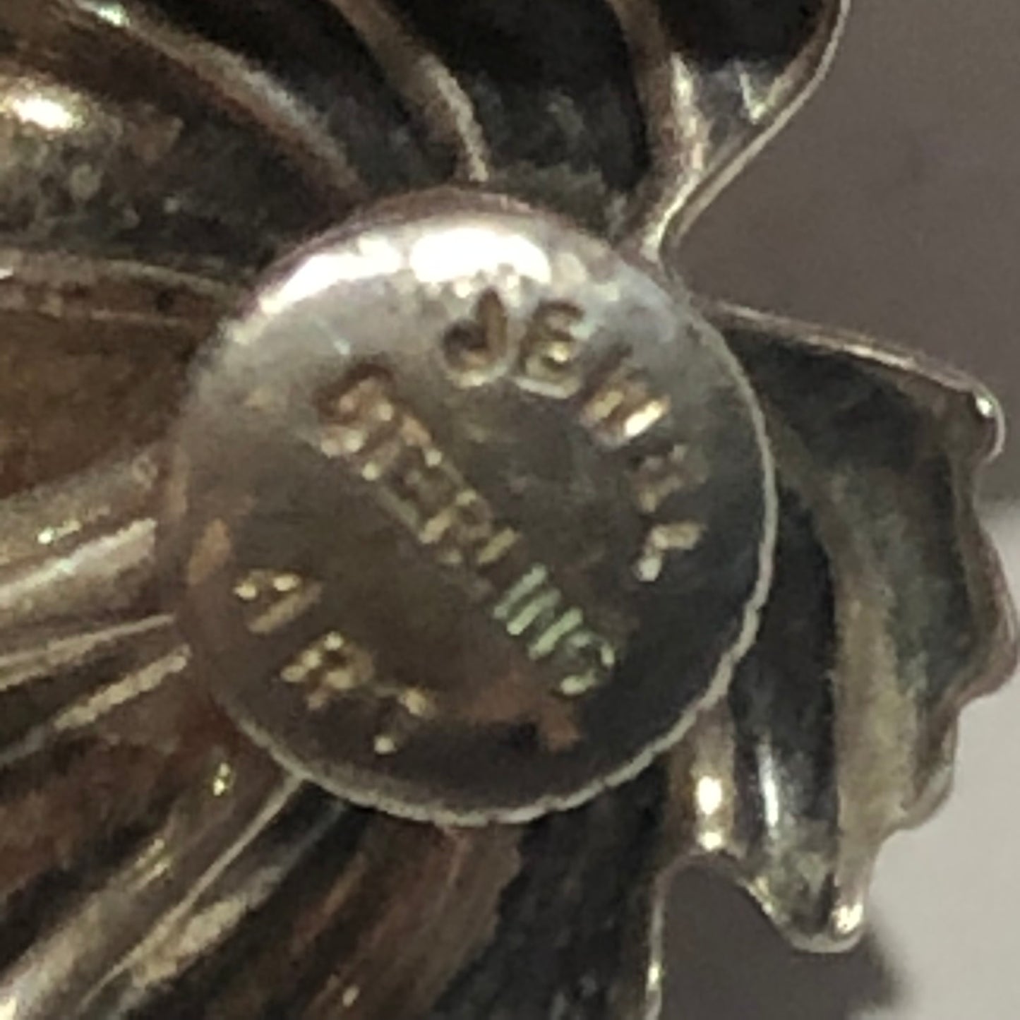 Vintage signed Jewel Art Sterling screw earrings