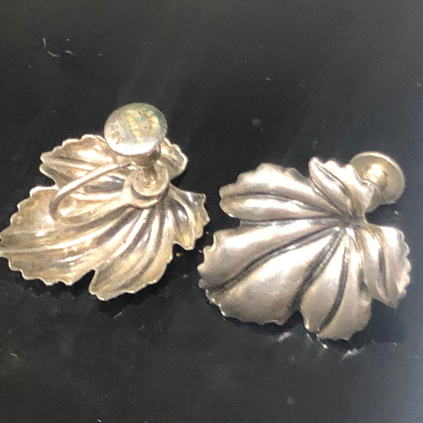 Vintage signed Jewel Art Sterling screw earrings