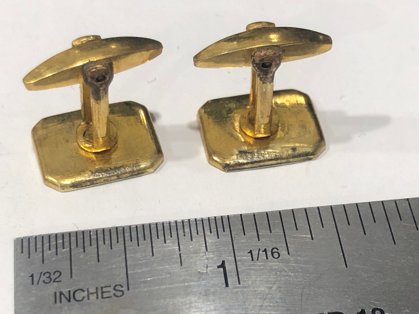 Vintage Masonic damascene cufflinks