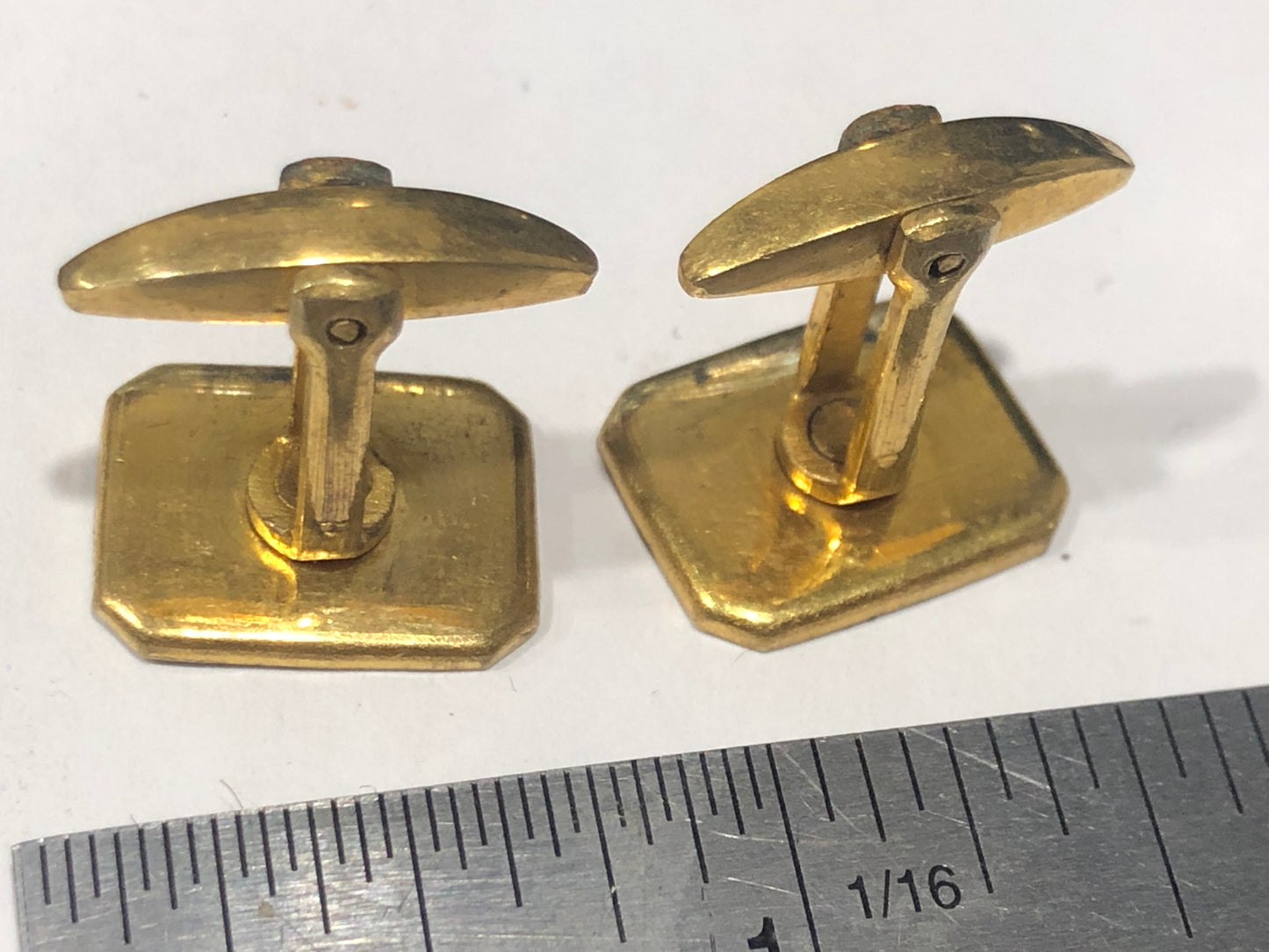 Vintage Masonic damascene cufflinks