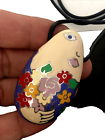 Menegatti Sterling Silver Women with flower Enamel Pendant Picasso Modern Art