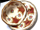 PARAGON burgundy square Teacup Saucer China set Appointment To Her Majesty