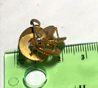 Antique Victorian love knot GF Gold Filled brooch pin with opal gemstone