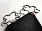 ELLE Sterling Silver 925 flower hoop pierced earrings 1.5"
