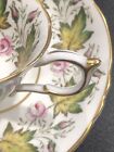 Paragon green leaf Cup Saucer Commemorate Visit of Princess Elizabeth to Canada