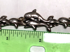 Vintage triple Dolphin sterling sterling 925 link bracelet 8" long